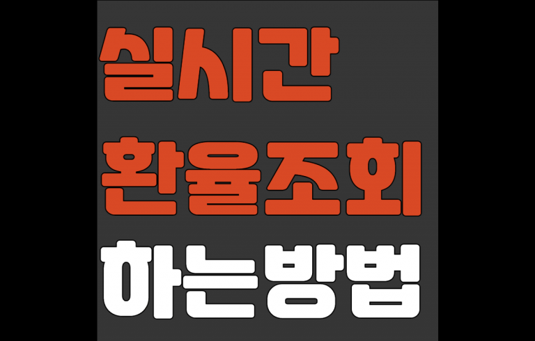 실시간 환율조회 하는방법